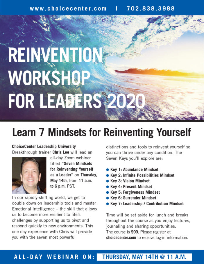 Reinvention Workshop for Leaders 2020