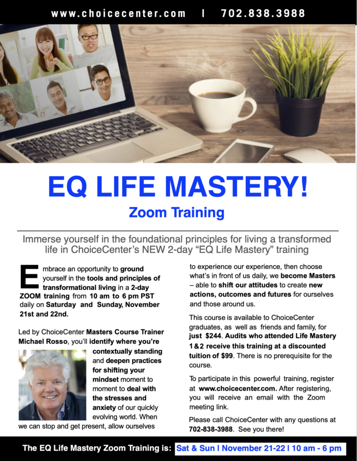EQ Life Mastery – Zoom Training