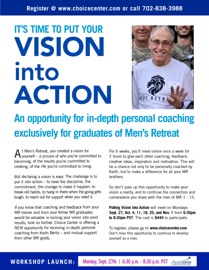 Putting Vision Into Action – 6 Coaching Sessions with Keith Bentz Putting Vision Into Action – 6 Coaching Sessions with Keith Bentz