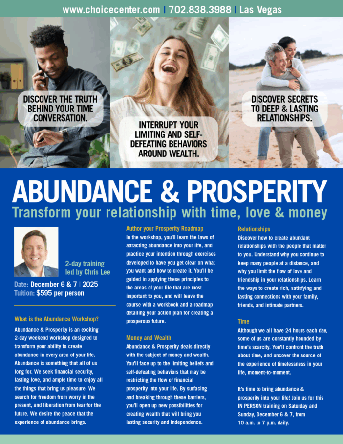 Abundance & Prosperity 16 Training